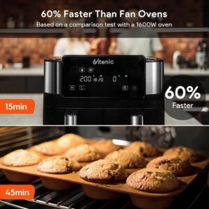 karstā gaisa friteris ultenic k20 dual air fryer 7.6 l 2850 w