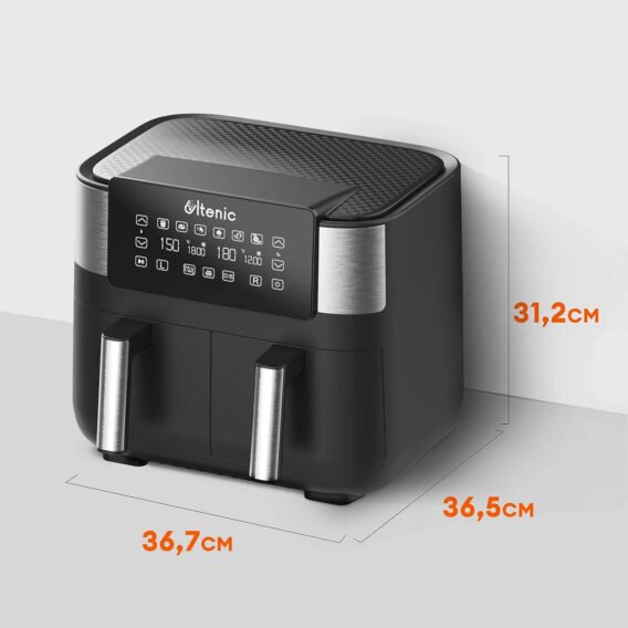 karstā gaisa friteris ultenic k20 dual air fryer 7.6 l 2850 w
