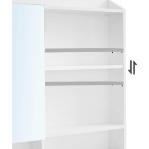 kosmētikas galds vasagle rdt118w01 balts