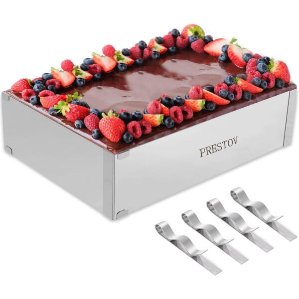 kūku, tortes regulējama taisnstūra formas veidne prestov 8cm augsta
