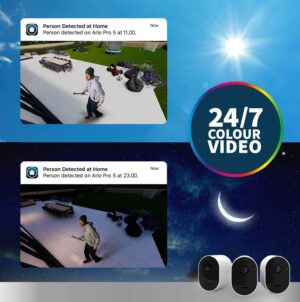novērošanas kamera arlo pro 5 wifi 2k uhd vmc4060p 100eus balta