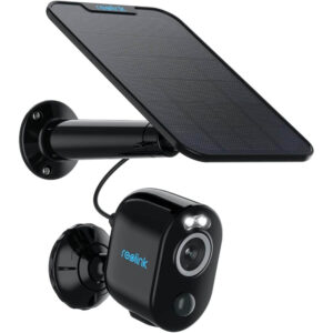 novērošanas kamera reolink argus 3 pro + saules panelis 2k 4mp wifi melna
