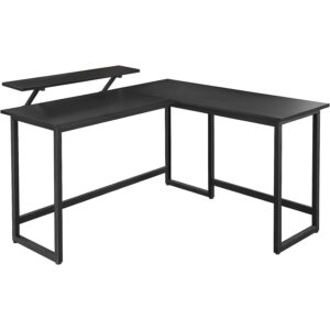 stūra datorgalds/ biroja galds vasagle lwd56bk 140/130 x 50 x 76 cm (g x p x a)
