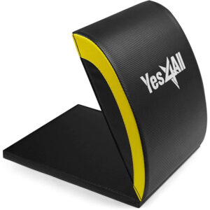 vēdera abs muskuļu vingrošanas paklājiņš yes4all melns/dzeltens