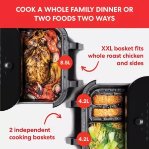 karstā gaisa friteris instant vortex plus versazone air fryer 8.5 l 1700w