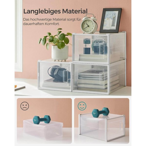 apavu uzglabāšanas platsmases kastes songmics lsp18mwt 18 gab
