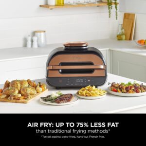 karstā gaisa friteris, grils ninja foodi max ag551eu grill & hot air fryer vara krāsā