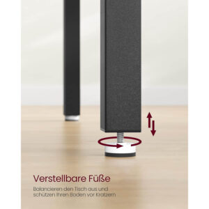pusdienu galds 4 personām vasagle kdt081b01 70 x 110 x 77 cm