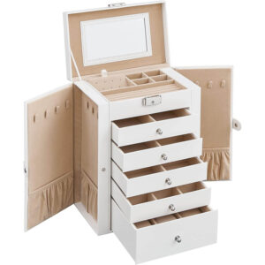 rotaslietu kastīte / lādīte songmics jbc152w01 balta
