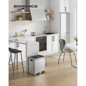tērauda atkritumu tvertne songmics ltb30h 30l (2x15l)