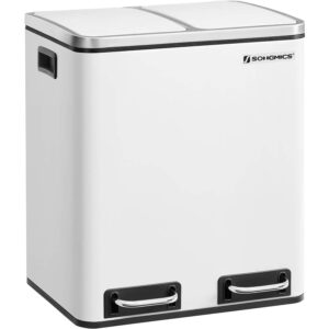 tērauda atkritumu tvertne songmics ltb30wt 30l (2x15l)