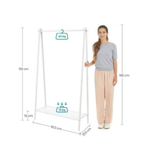 drēbju pakaramais statīvs songmics hsr023w01 92,5 x 33,5 x 153 cm