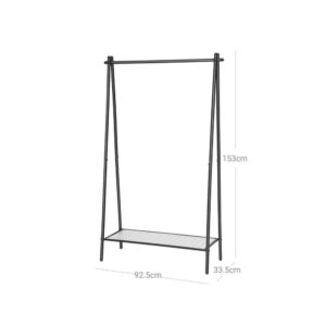 drēbju pakaramais statīvs songmics hsr23bk 92,5 x 33,5 x 153 cm