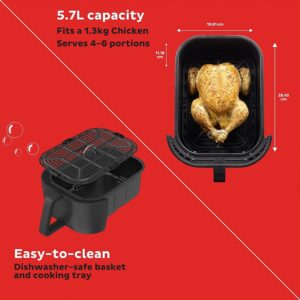 karstā gaisa friteris instant vortex slim 5,7l hot air fryer 1700 w