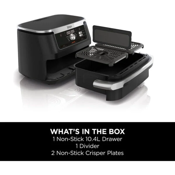 karstā gaisa friteris ninja foodi flexdrawer hot air fryer, dual zone, 10.4l af500eu