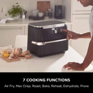karstā gaisa friteris ninja foodi flexdrawer hot air fryer, dual zone, 10.4l af500eu