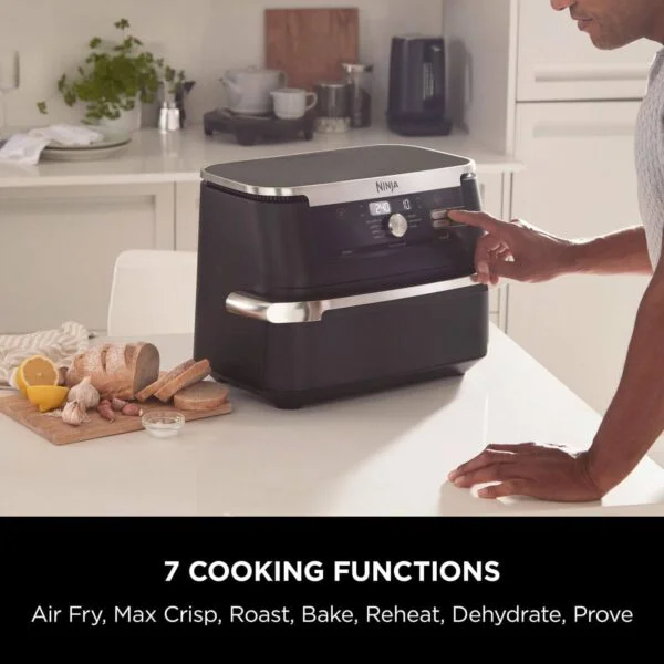 karstā gaisa friteris ninja foodi flexdrawer hot air fryer, dual zone, 10.4l af500eu