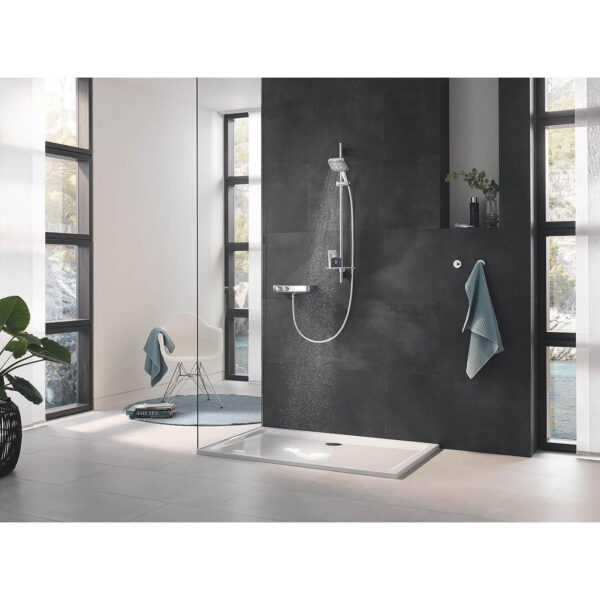 rokas dušas galvas komplekts grohe 26586000 vitalio smartactive 130 mm cube 3 jet types hroma