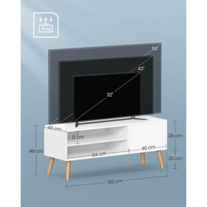 tv galdiņš vasagle industrial ltv120t46 40 x 120 x 49 cm