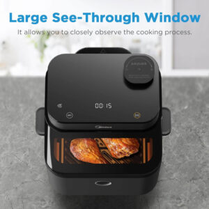 karstā gaisa friteris midea dualtaste air fryer 7 l 1650w ‎mf cy75ab