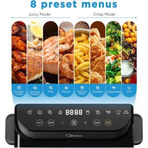 karstā gaisa friteris midea dualtaste air fryer 7 l 1650w ‎mf cy75ab