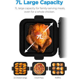 karstā gaisa friteris midea dualtaste air fryer 7 l 1650w ‎mf cy75ab
