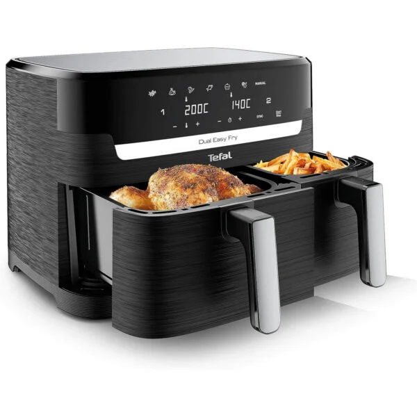karstā gaisa friteris tefal ey9018 dual easy fry 5.2/3.1 l 2700 w