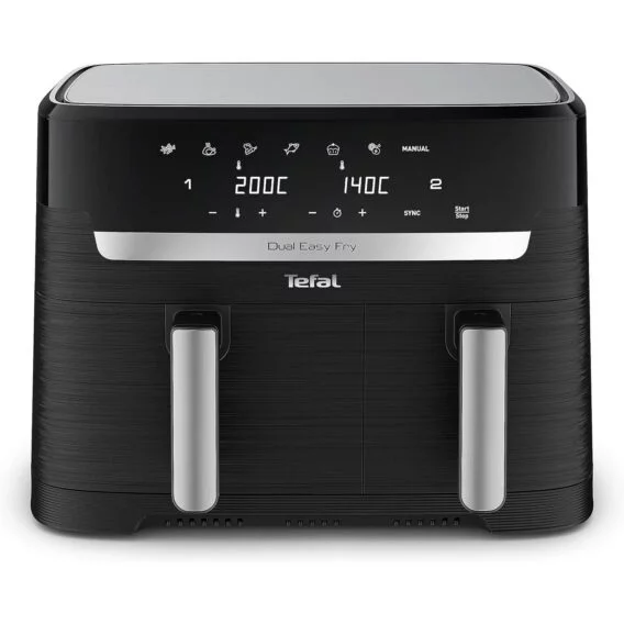 karstā gaisa friteris tefal ey9018 dual easy fry 5.2/3.1 l 2700 w