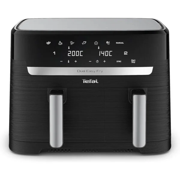 karstā gaisa friteris tefal ey9018 dual easy fry 5.2/3.1 l 2700 w