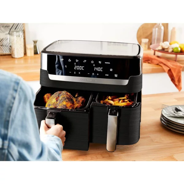 karstā gaisa friteris tefal ey9018 dual easy fry 5.2/3.1 l 2700 w