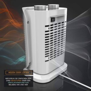 keramiskais ventilatora sildītājs brandson 303319 1500w balts