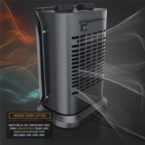 keramiskais ventilatora sildītājs brandson 303904 1500w melns