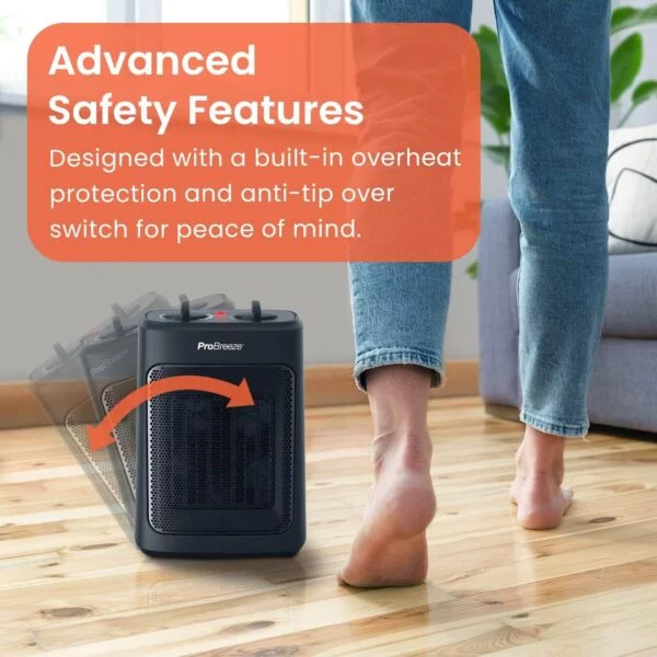 pro breeze 2000 w mini keramiskais ventilatora sildītājs