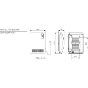 sienas stiprinājuma ātrais sildītājs aeg vh comfort 2 kw ip24 (vācija)