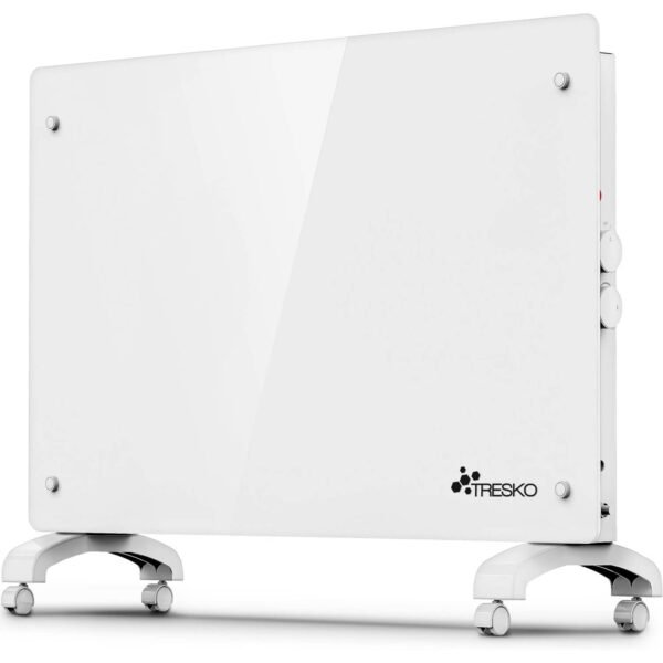 stikla elektriskais konvektora sildītājs tresko 2000 w balts