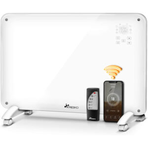 stikla konvektora sildītājs tresko 2000 w smart app wifi balts