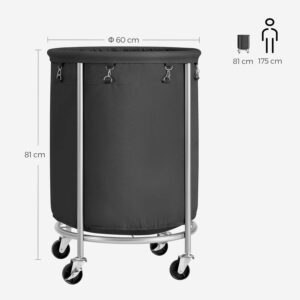 veļas grozs ar riteņiem 170 l vasagle rls001b01