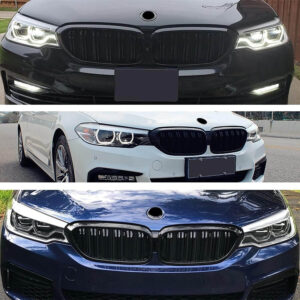 bmw 5.sērija 2017 2020 g30/g31 kidney glancēti melnas restes