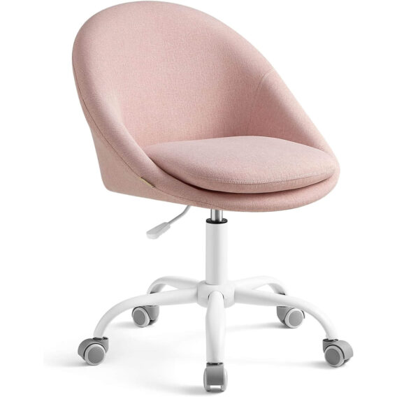 biroja krēsls songmics obg020p01 gaiši rozā audums