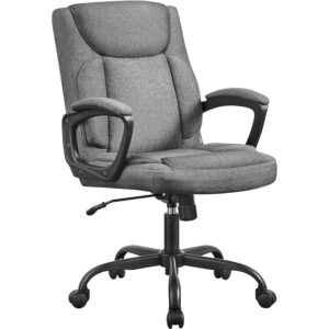 biroja krēsls songmics ‎obg040g01 pelēks audums