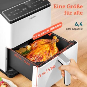 karstā gaisa friteris cosori dual blaze smart air fryer 6.4 l 1700w caf p583s balts