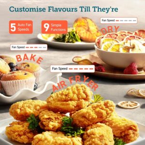 karstā gaisa friteris cosori turbo blaze hot air fryer 6l 1725w ‎caf dc601 keu