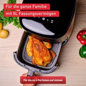 karstā gaisa friteris tefal ey2458 easy fry max hot air fryer 5l 1500w