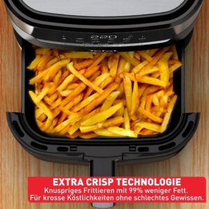 karstā gaisa friteris, grils tefal ey5068 easy fry & grill vision hot air fryer 4.2 l 1550w