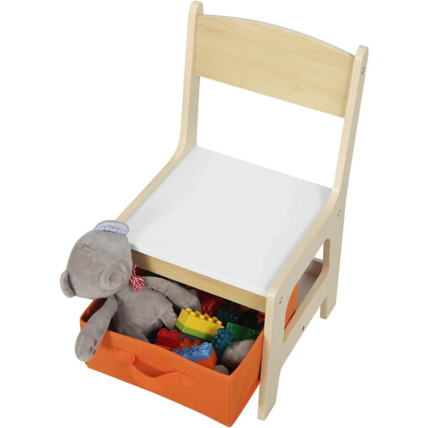woltu sg002 bērnu koka mēbeļu komplekts galds un divi krēsli
