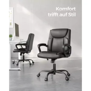 biroja krēsls songmics ‎obg040b01 melna mākslīgā āda