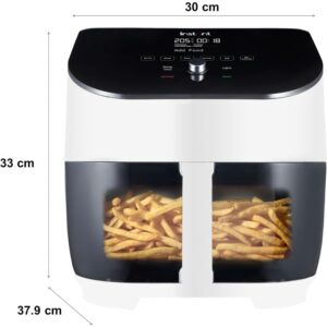 karstā gaisa friteris instant vortex plus with clearcook 5.7l hot air fryer 1700 w balts