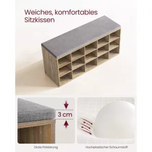 apavu sols ar plauktiem vasagle ‎lhs015t60 105 x 30 x 48 cm
