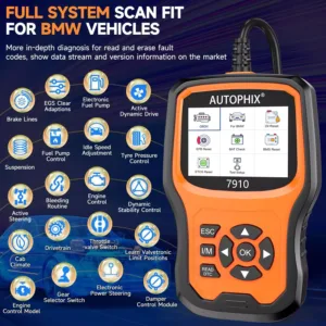 autophix 7910 automašīnu diagnostikas skeneris obd ii/eobd protokola automašīnām, saderīgs ar bmw grupas automašīnām