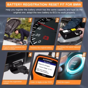 autophix 7910 automašīnu diagnostikas skeneris obd ii/eobd protokola automašīnām, saderīgs ar bmw grupas automašīnām